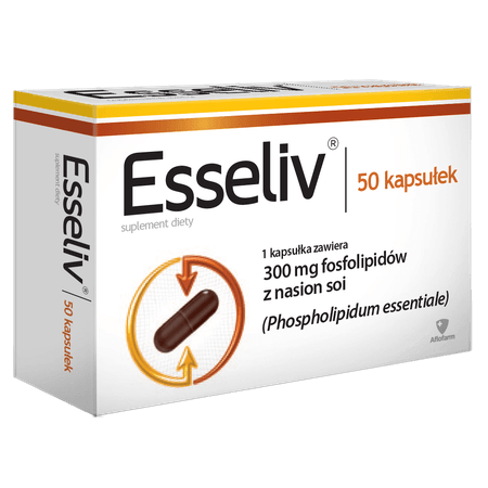 Esseliv, kapsułki ze składnikami wspierającymi wątrobę i trawienie, 50 szt.