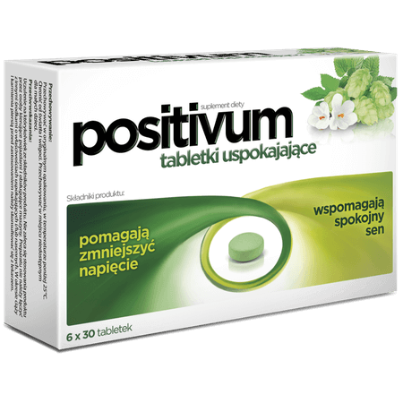 Positivum, tabletki ze składnikami wspomagającymi spokojny, 180 szt.