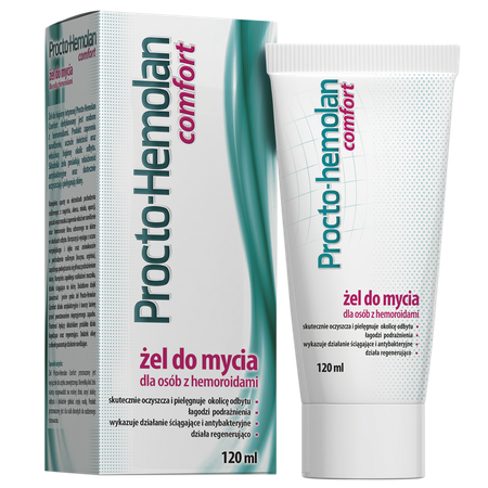 Procto-Hemolan Comfort , żel do mycia dedykowany osobom z hemoroidami, 120 ml