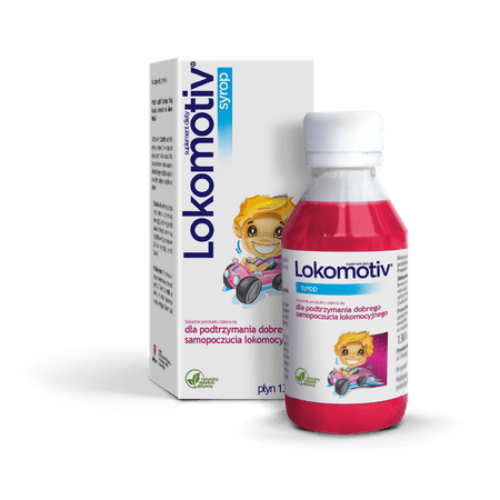 Lokomotiv, syrop ze składnikami wspomagającymi w chorobie lokomocyjnej, butelka 130 ml
