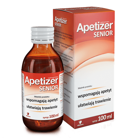Apetizer Senior, syrop ze składnikami wzmacniającymi apetyt oraz ułatwiającymi trawienie, 100 ml