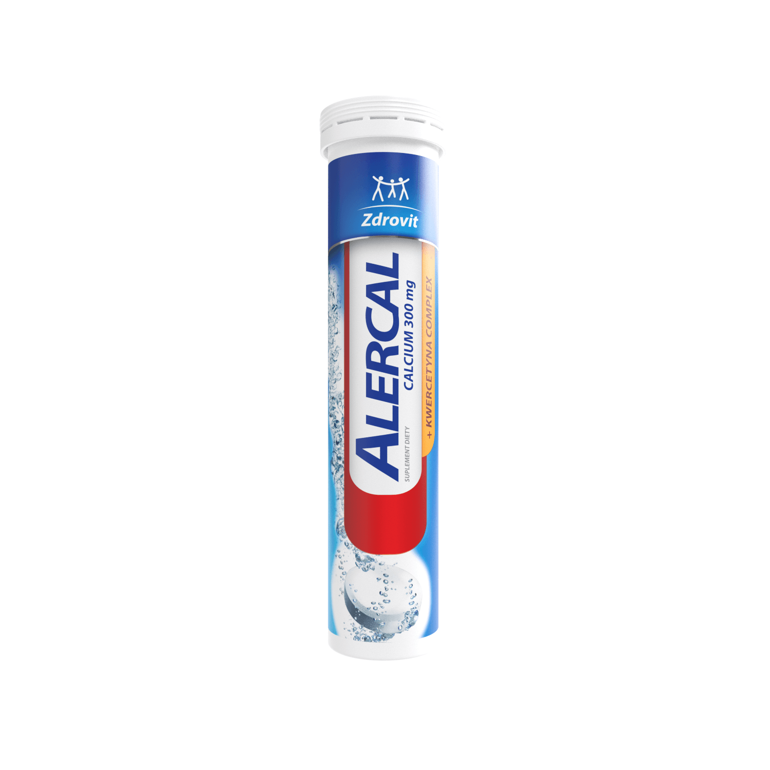 Alercal Calcium + Kwercetyna Complex, tabletki musujące do stosowania w okresach pylenia roślin, 20 szt.
