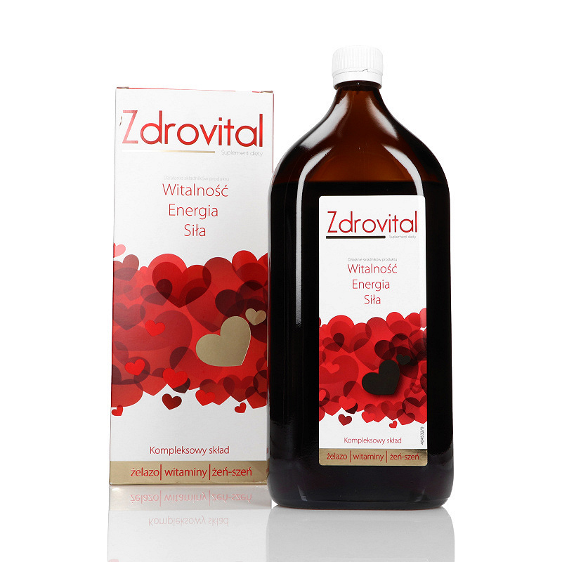 Zdrovital tonik, płyn ze składnikami na energię i witalność, 900 ml