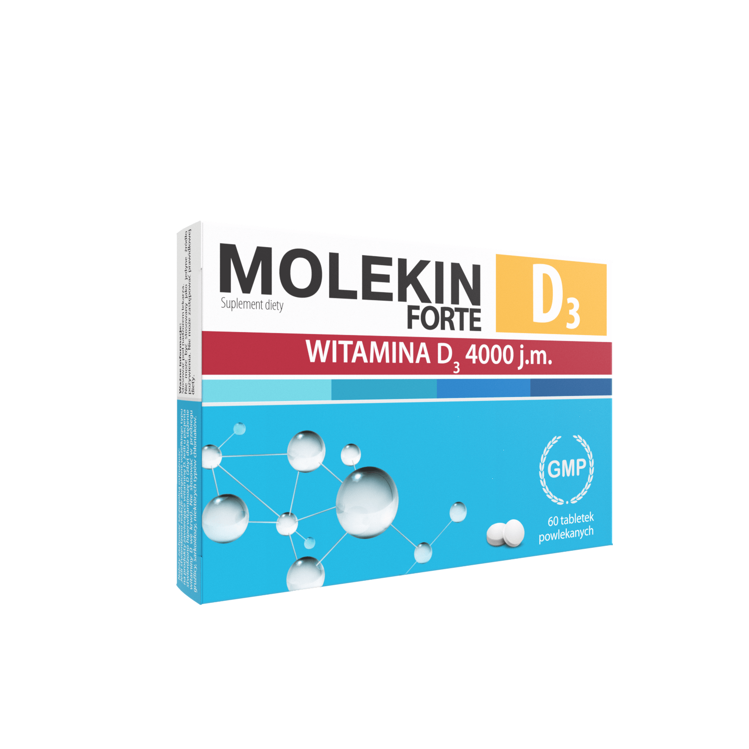 Molekin D3 Forte 4000 j.m., tabletki z witaminą D3, 60 szt.