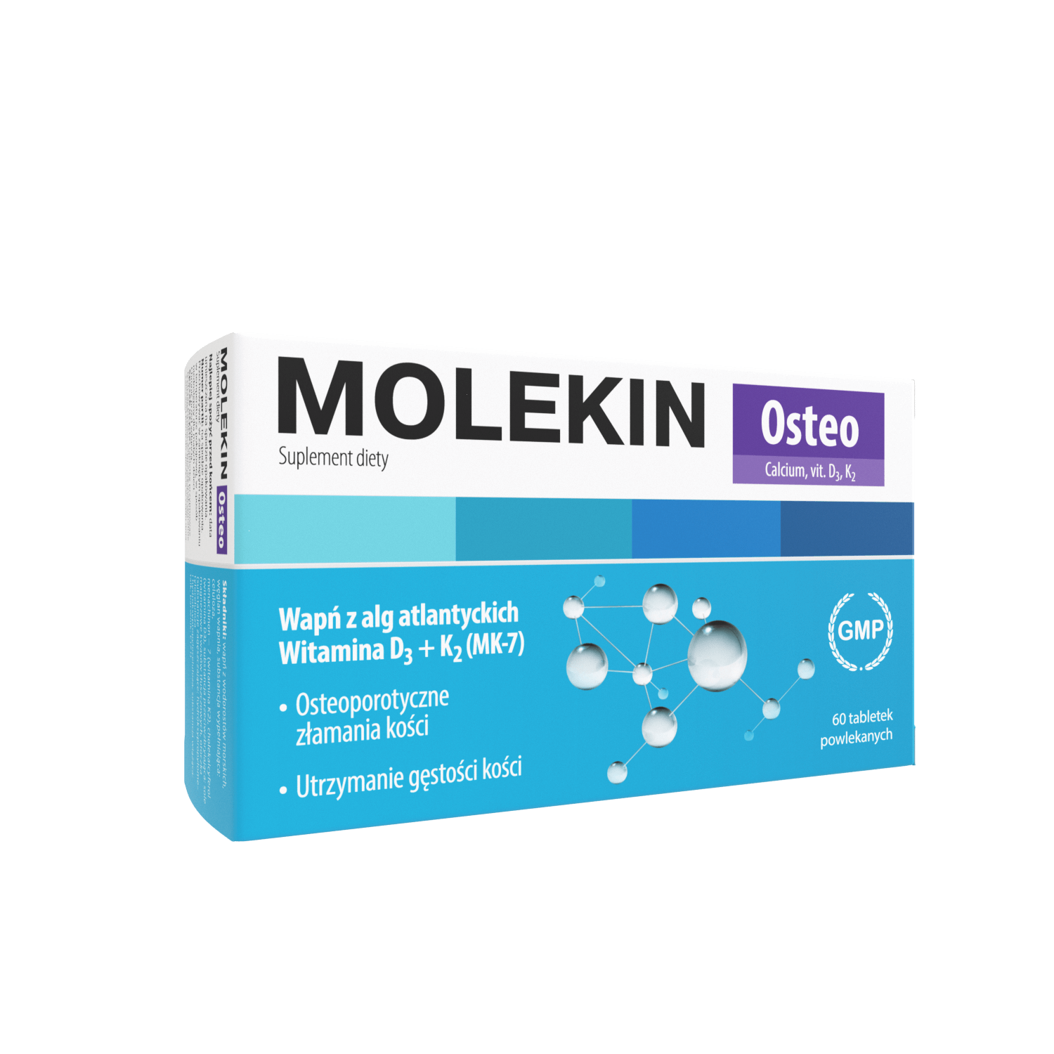 Molekin Osteo, tabletki ze składnikami wspierającymi kości, 60 szt.