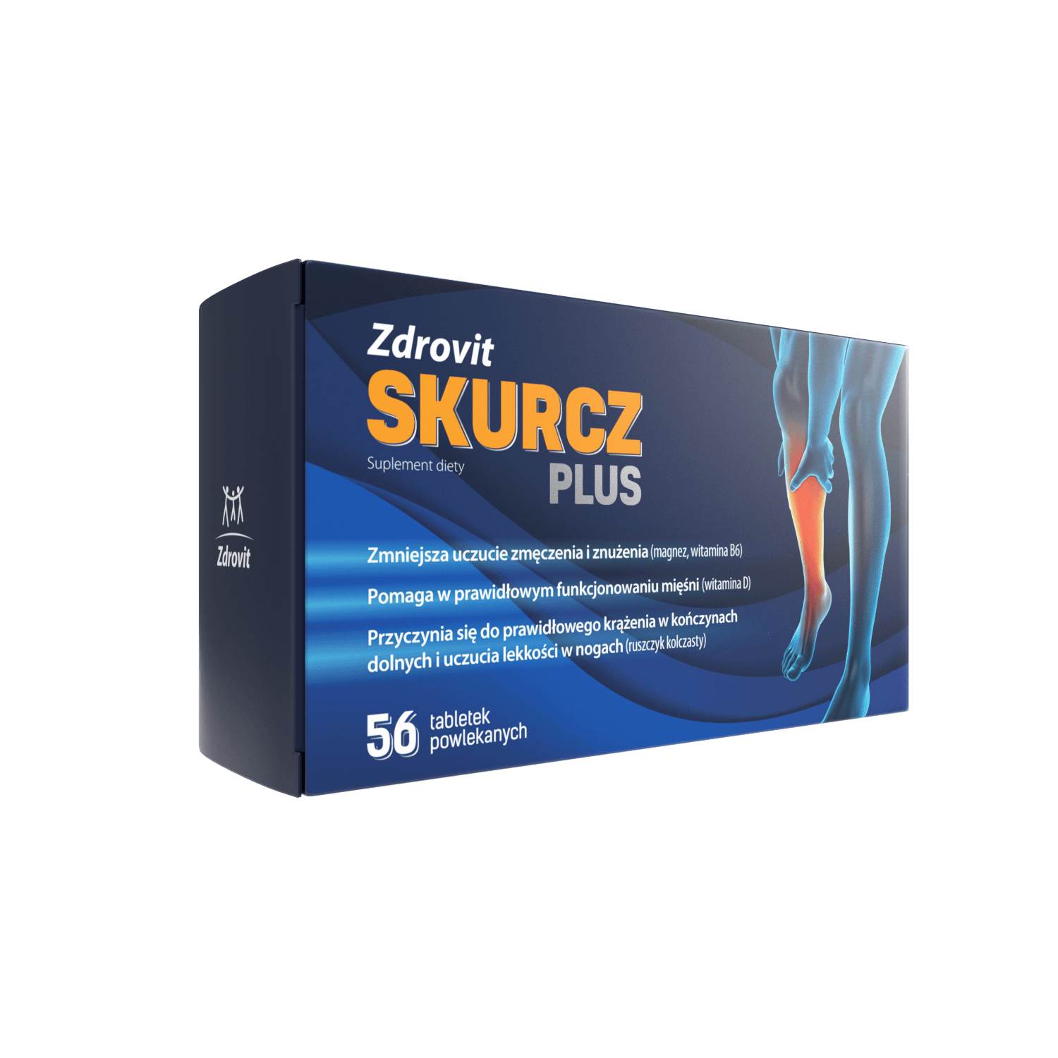 Zdrovit Skurcz Plus tabletki ze składnikami wspierającymi prawidłową pracę mięśni, 56 szt.