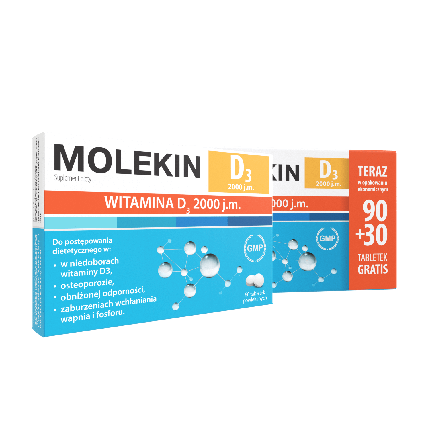 Molekin D3, tabletki z witaminą D3, 120 szt.