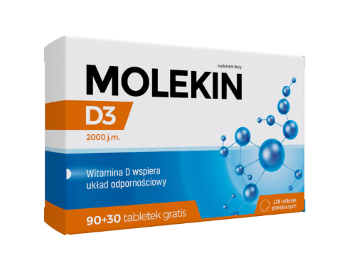 Molekin D3 2000 j.m., tabletki z witaminą D3, 120 szt.