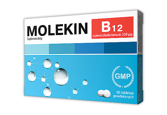 Molekin B12 tabletki z witaminą B12, 60 szt.