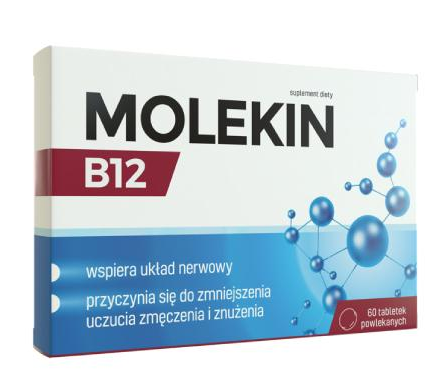 Molekin B12 100 µg, tabletki z witaminą B12, 60 szt.