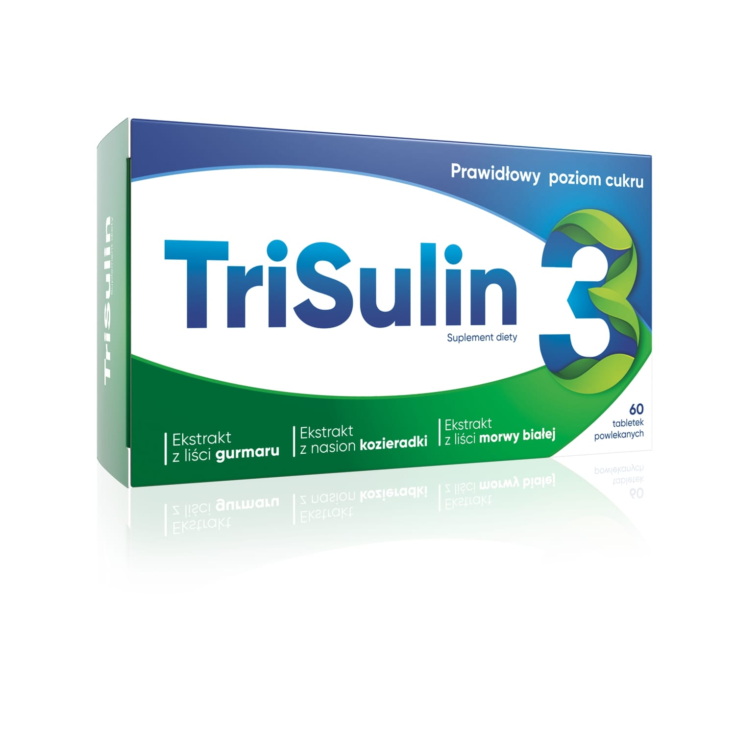 TriSulin 3 , tabletki ze składnikami wspomagającymi utrzymać prawidłowy poziom cukru we krwi, 60 szt.
