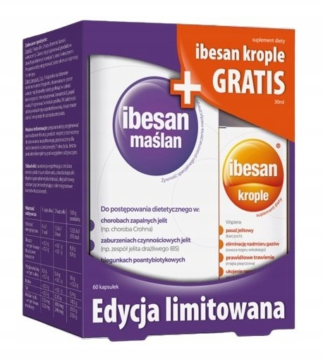 Ibesan Maślan + Ibesan, kapsułki, 60 szt. + krople, 30 ml