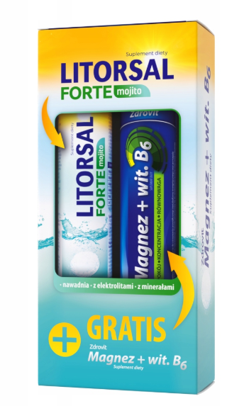 Litorsal Forte MOJITO + MgB6, 24 + 24 tabletek musujących