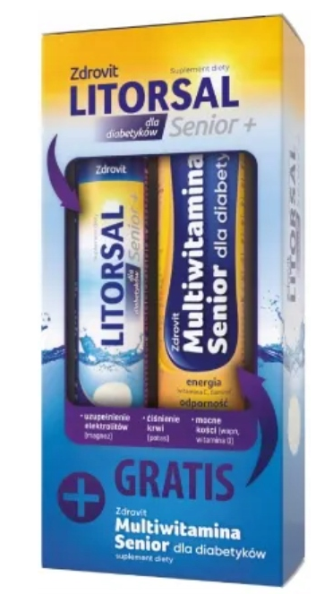Litorsal Senior+ dla diabetyków + Multiwitamina Senior dla diabetyków 1 zestaw