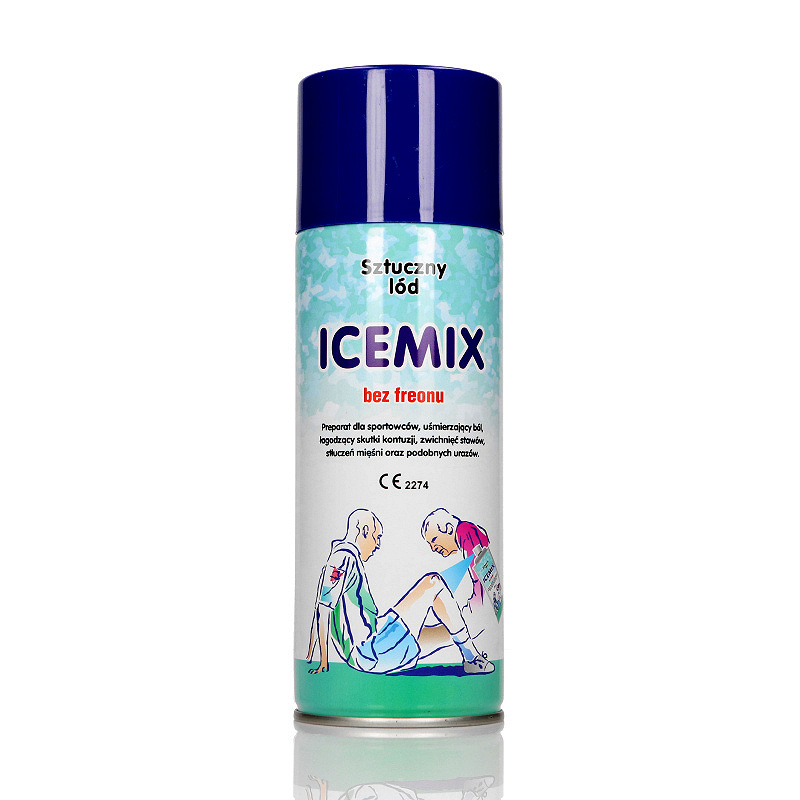 Icemix sztuczny lód w aerozolu łagodzący skutki kontuzji, 400 ml