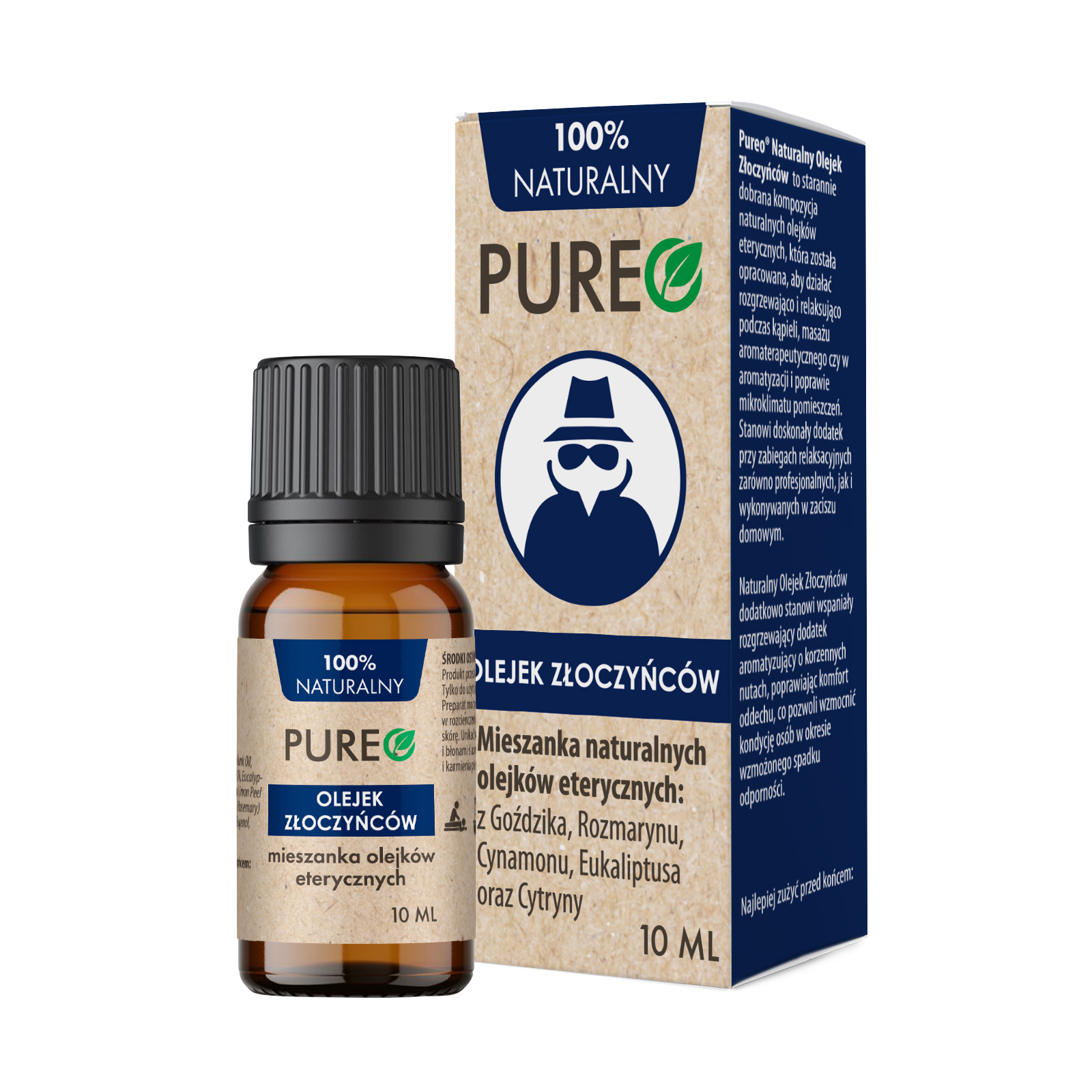 Pureo Olejek Złoczyńców , mieszanka olejków eterycznych, 10 ml