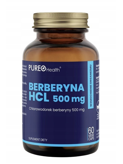 PUREO HEALTH Berberyna HCL 500 mg 60 kapsułek