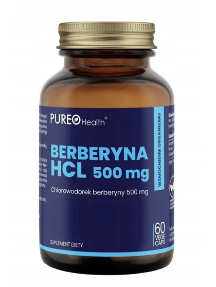 PUREO HEALTH Berberyna HCL 500 mg, 60 kapsułek