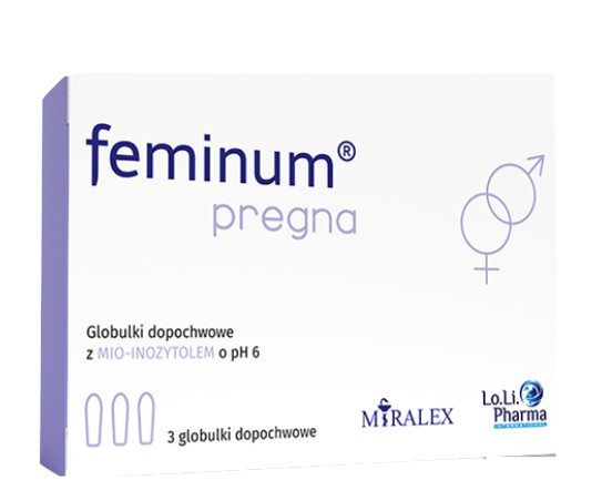Feminum Pregna,  globulki dopochwowe, 3 szt.