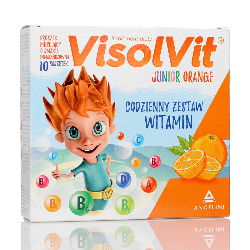 VisolVit Junior Orange, granulat z witaminami dla dzieci, 10 sasz.