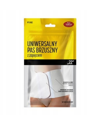 Pani Teresa Pas brzuszny z zapięciem, uniwersalny, 22 cm rozmiar S, 1 szt.