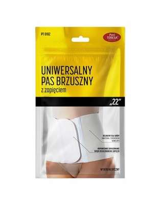 Pani Teresa Pas brzuszny z zapięciem uniwersalny, 22 cm rozmiar M, 1 szt.
