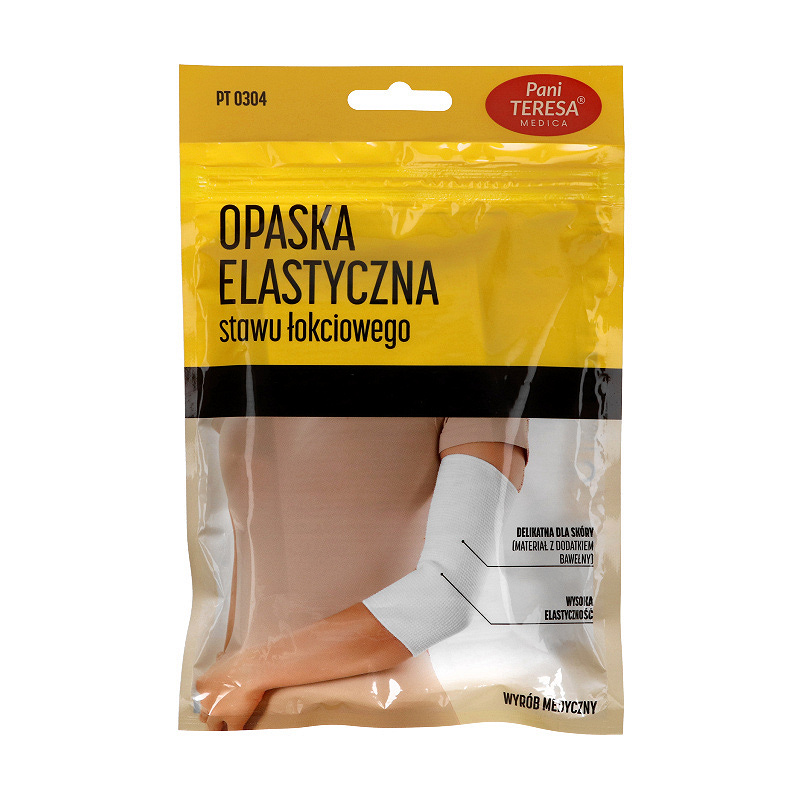 Pani Teresa Opaska elastyczna stawu łokciowego łagodzi ból i obrzęki, rozmiar S, 1 szt.