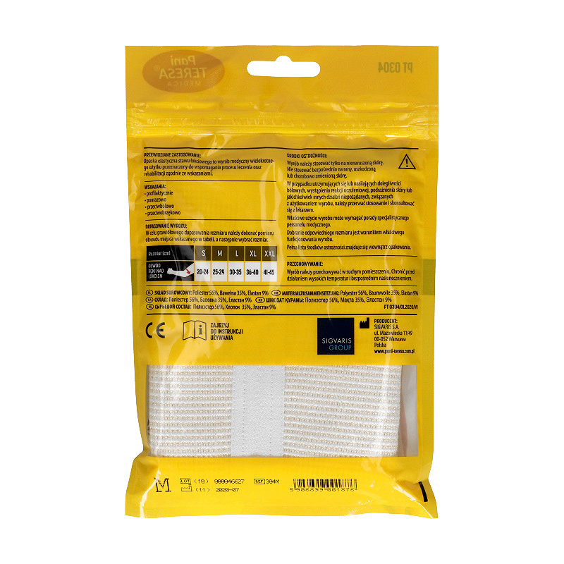 Pani Teresa Opaska elastyczna stawu łokciowego, łagodzi ból i obrzęki, rozmiar M, 1 szt.