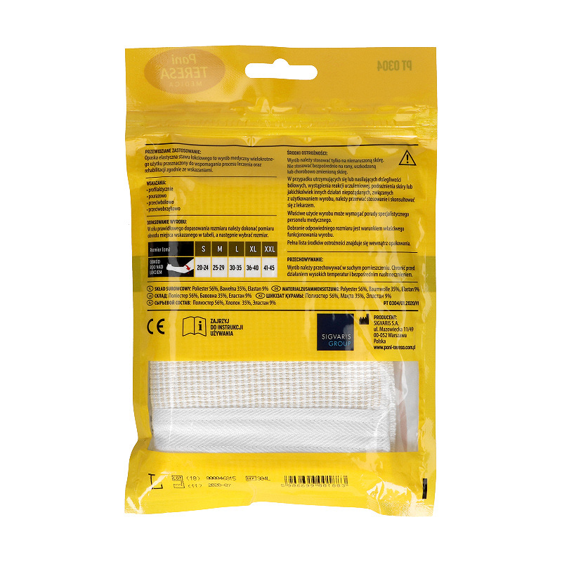 Pani Teresa Opaska elastyczna stawu łokciowego, łagodzi ból i obrzęki, rozmiar L, 1 szt.