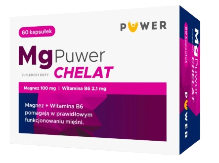 Puwer Magnez Chelat, 60 kapsułek