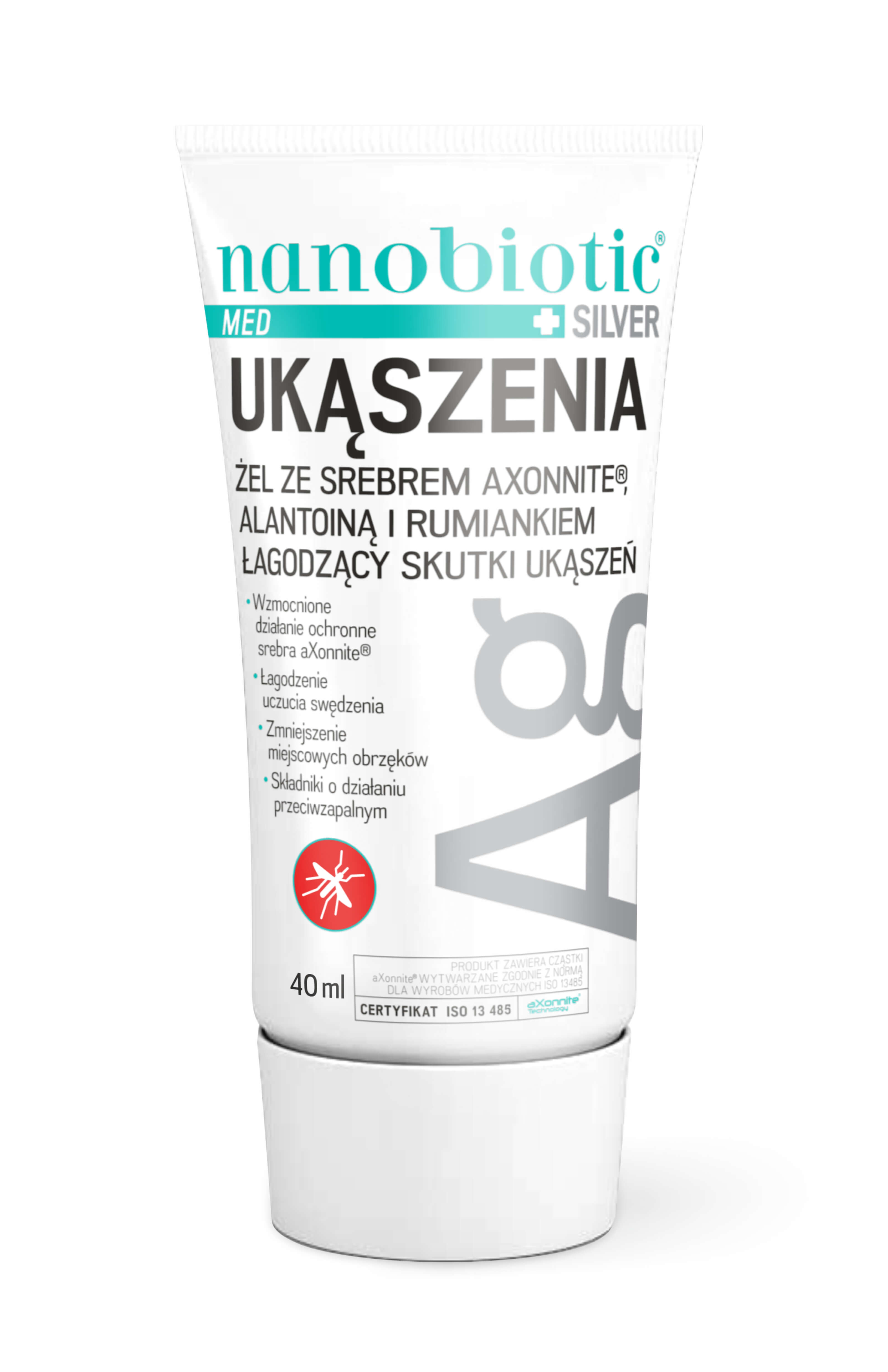 Nanobiotic Med Silver, żel na ukąszenia, 40 g KRÓTKA DATA 31.08.2025