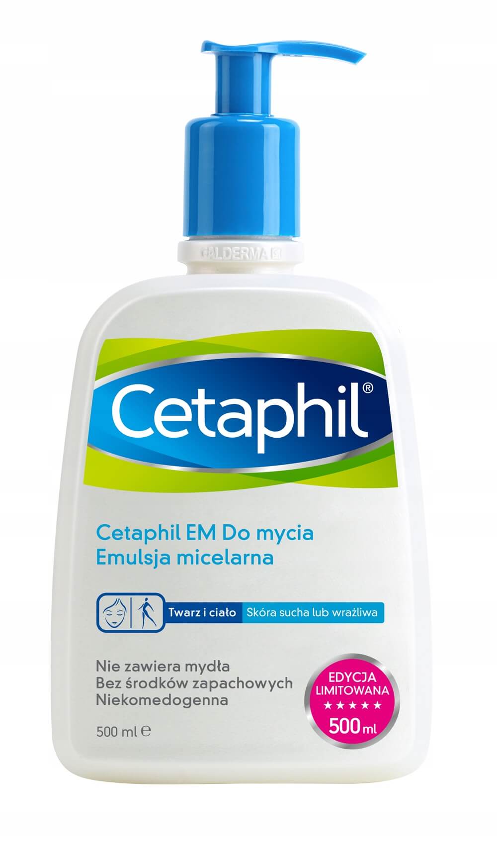 Cetaphil EM emulsja do mycia, micelarna do skóry suchej, wrażliwej, 500 ml