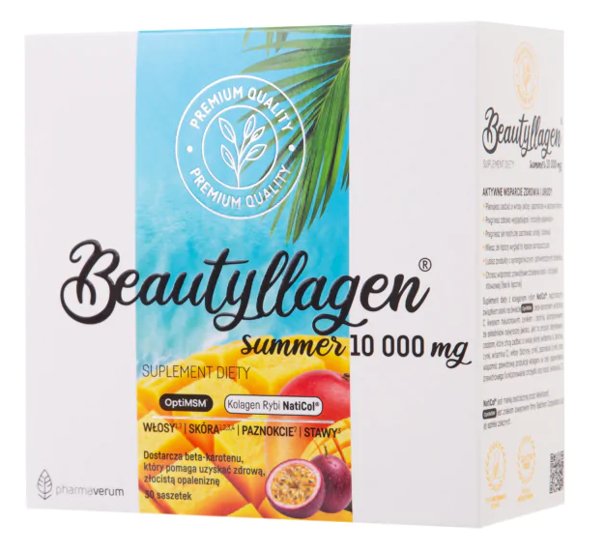 Beautyllagen Summer 10000 mg, o smaku mango i marakuja, 30 szaszetek
