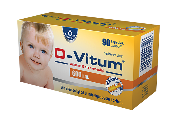 D-Vitum 600 j.m., kapsułki twist-off z witaminą D, 90 szt.