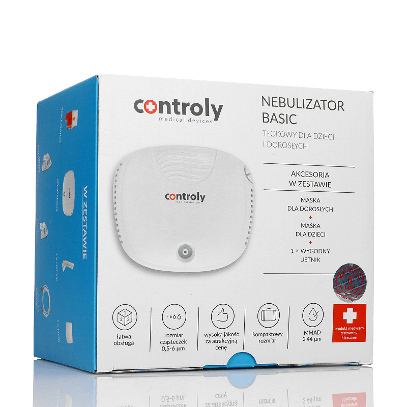 Controly Nebulizator Basic pneumatyczny, do leczenia dróg oddechowych, 1 szt.