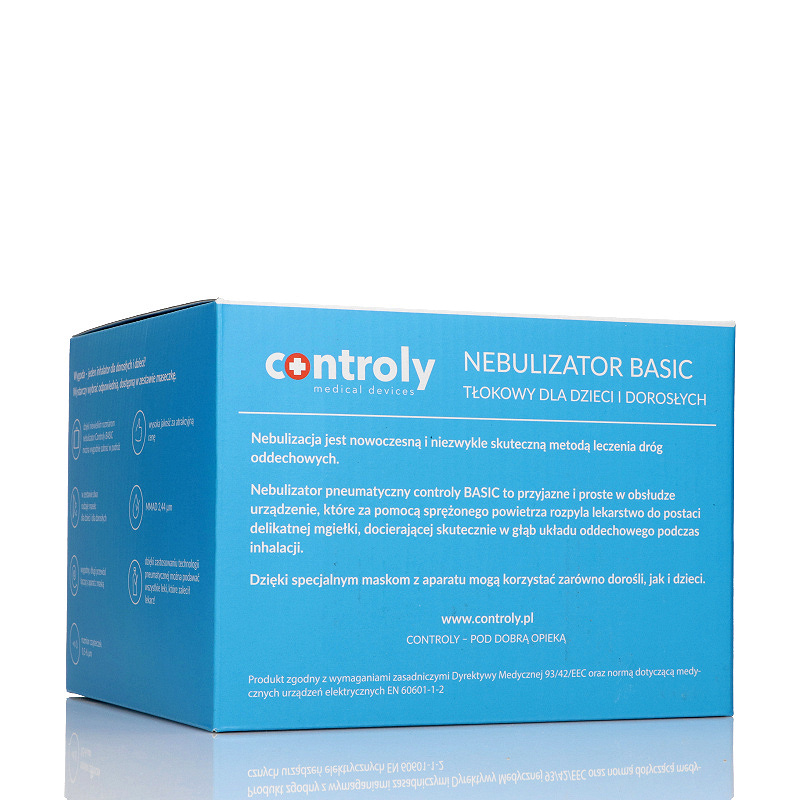Controly Nebulizator Basic pneumatyczny, do leczenia dróg oddechowych, 1 szt.