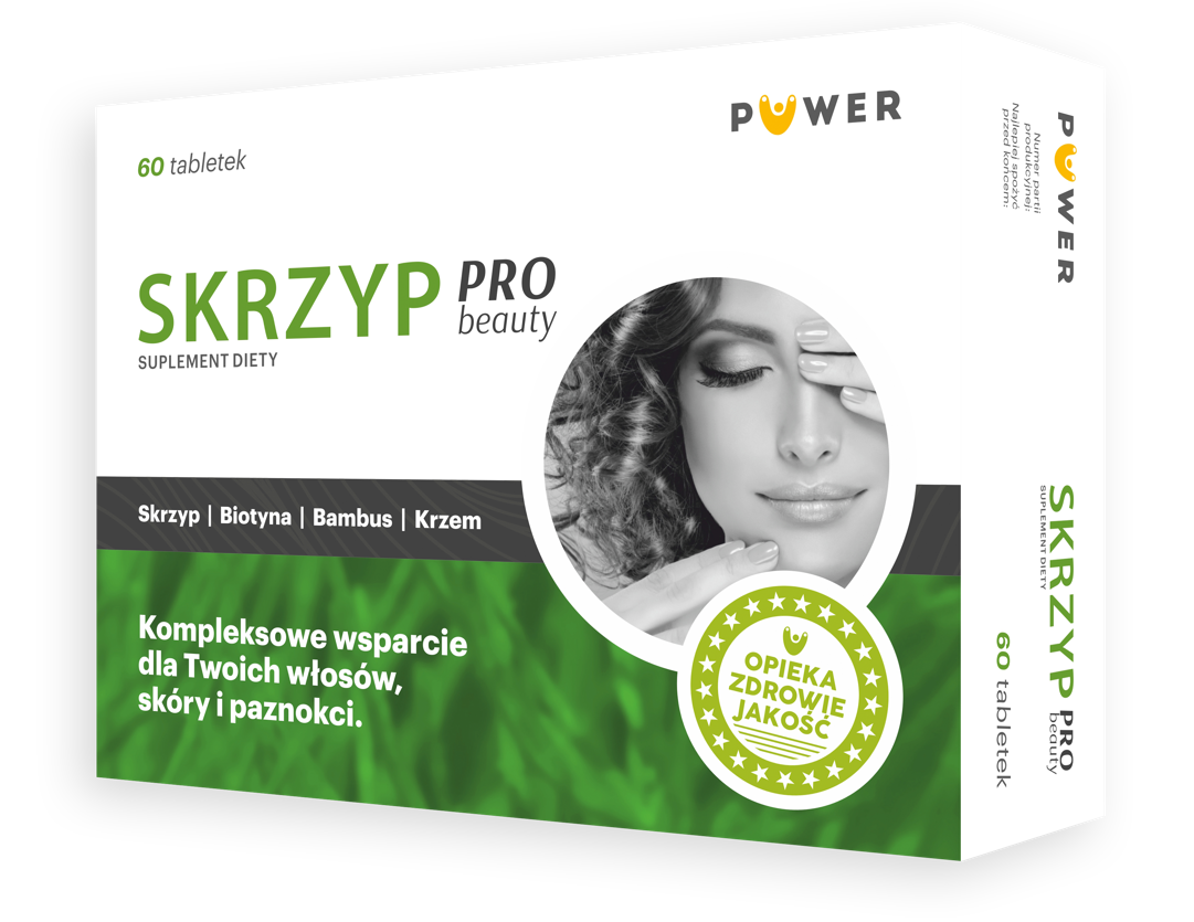 Skrzyp Pro beauty, tabletki ze składnikami wspierającymi włosy, skórę i paznokcie, 60 szt.