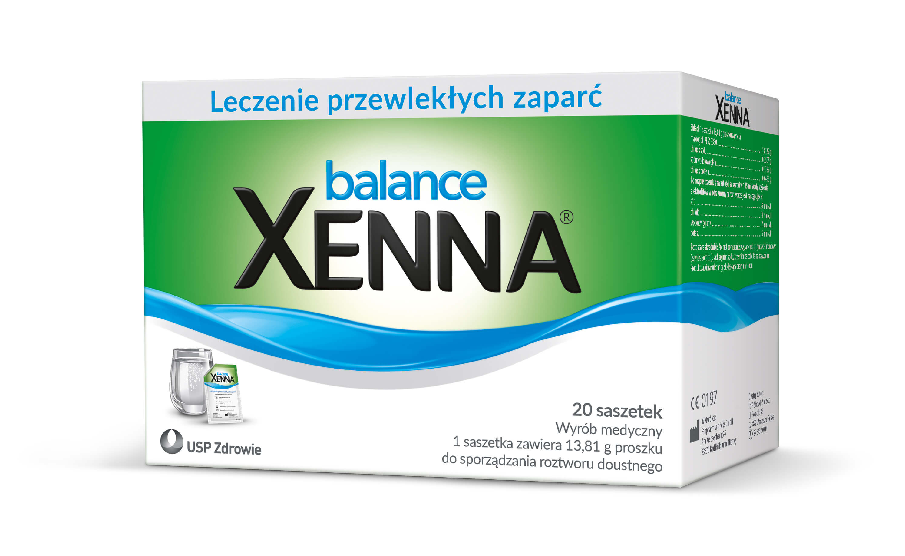 Xenna Balance, proszek przeznaczony do leczenia przewlekłych zaparć, 20 sasz.