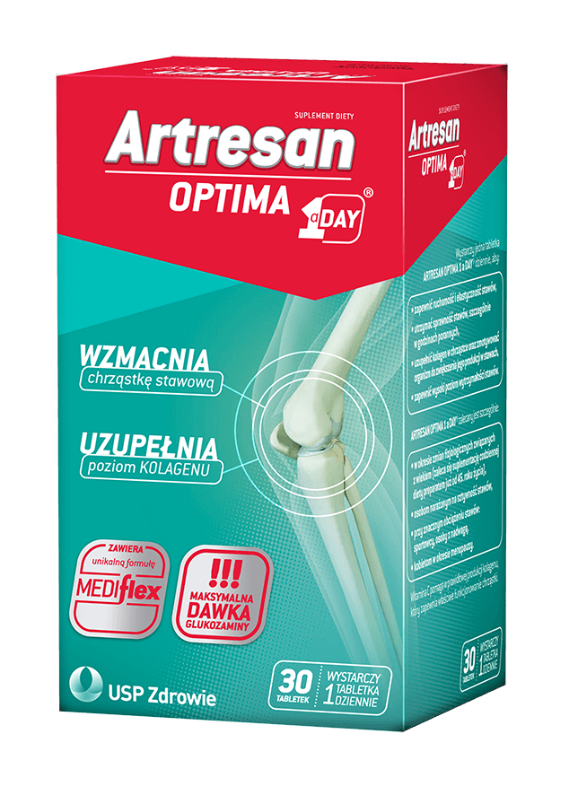 Artresan Optima 1 a day, tabletki ze składnikami wspierającymi zdrowe stawy, 30 szt.