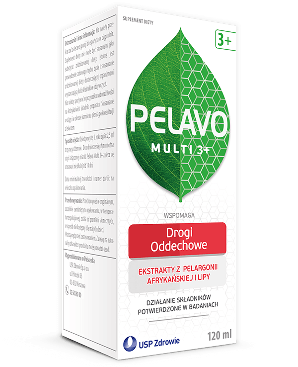 Pelavo Multi 3+ Drogi oddechowe syrop o smaku malinowym, 120 ml