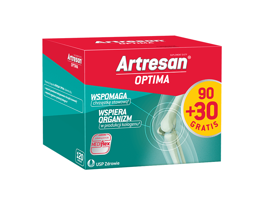 Artresan Optima, kapsułki ze składnikami wspierającymi zdrowe stawy, 120 szt. (90 + 30)
