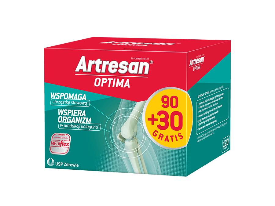 Artresan Optima, kapsułki ze składnikami wspierającymi zdrowe stawy, 120 szt. (90 + 30)