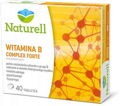 Naturell Witamina B Complex Forte , tabletki z zestawem witamin z grupy B, 40 szt.