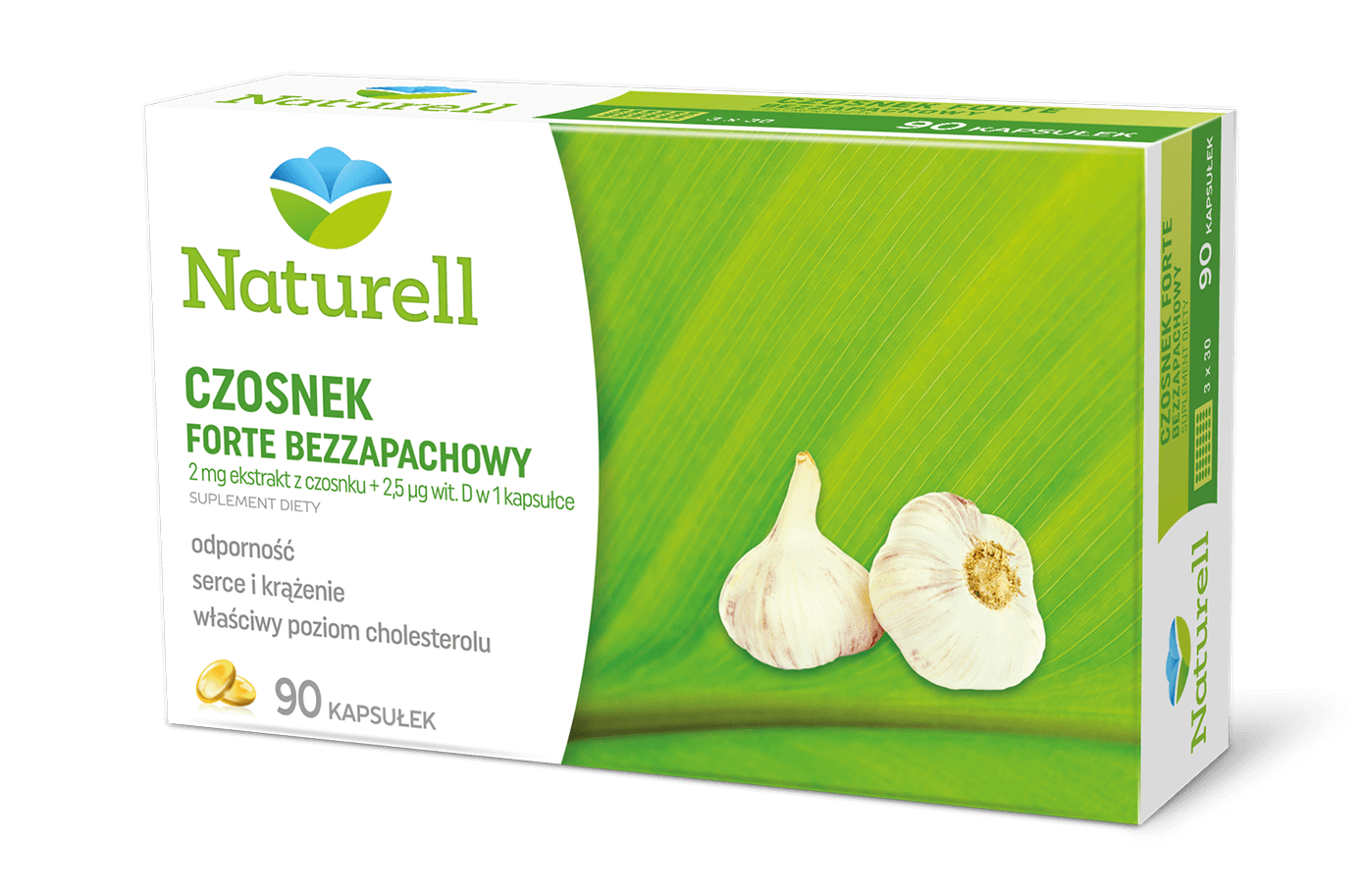 Naturell Czosnek Forte, kapsułki, 90 szt. KRÓTKA DATA 01.01.2026