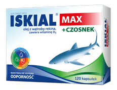 Iskial MAX + Czosnek , kapsułki ze składnikami wspomagającymi odporność i układ oddechowy, 120 szt.