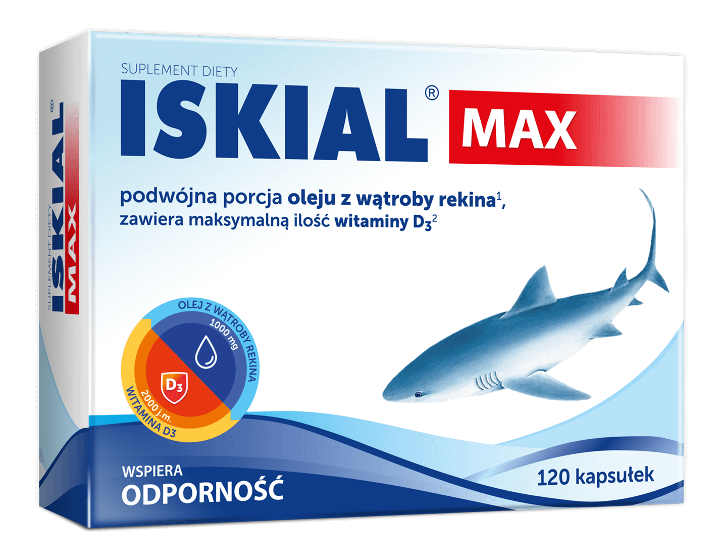 Iskial MAX, kapsułki ze składnikami wspomagającymi odporność, 120 szt.