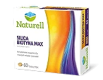 Naturell Silica Biotyna Max tabletki ze składnikami wspierającymi mocne włosy i paznokcie, 60 szt.