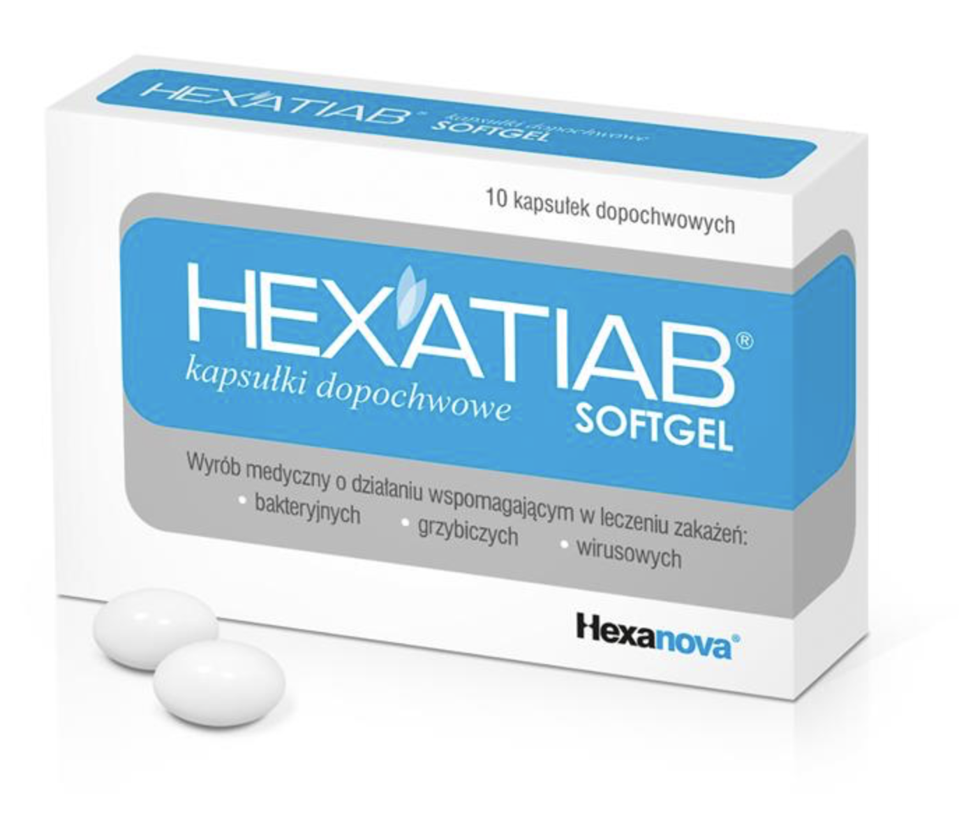 Hexatiab Softgel , kapsułki dopochwowe, 10 szt.