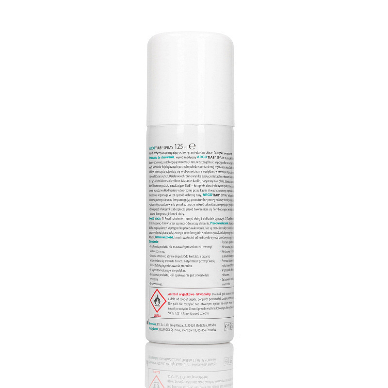 Argotiab Spray, na trudno gojące się rany, 125 ml