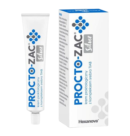 Procto-Zac Silver,  krem proktologiczny z kompleksem srebra, 25 ml